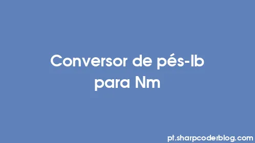 Conversor de pés-lb para Nm - Thumbnail