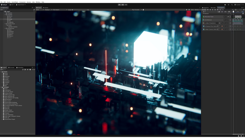 Interface do editor Unity 6