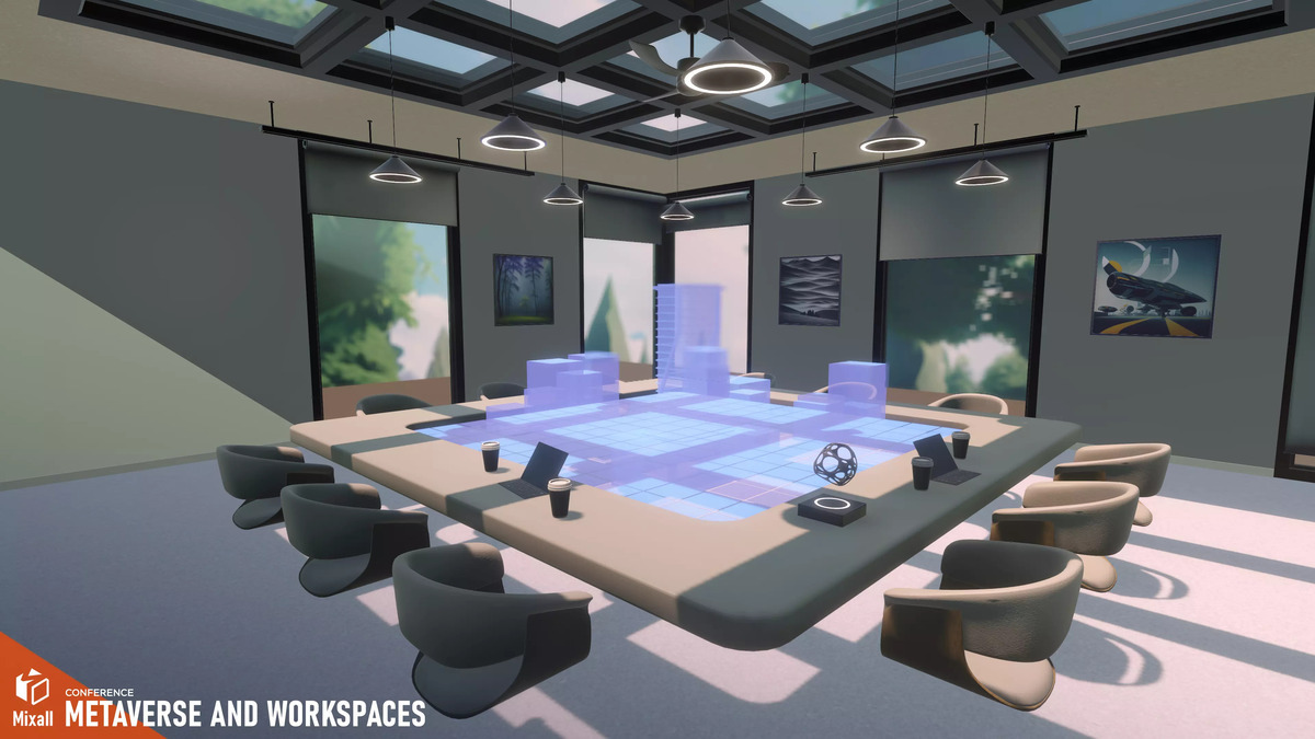 Metaverso e espaços de trabalho - Conferência - Pacote Unity Asset Store.