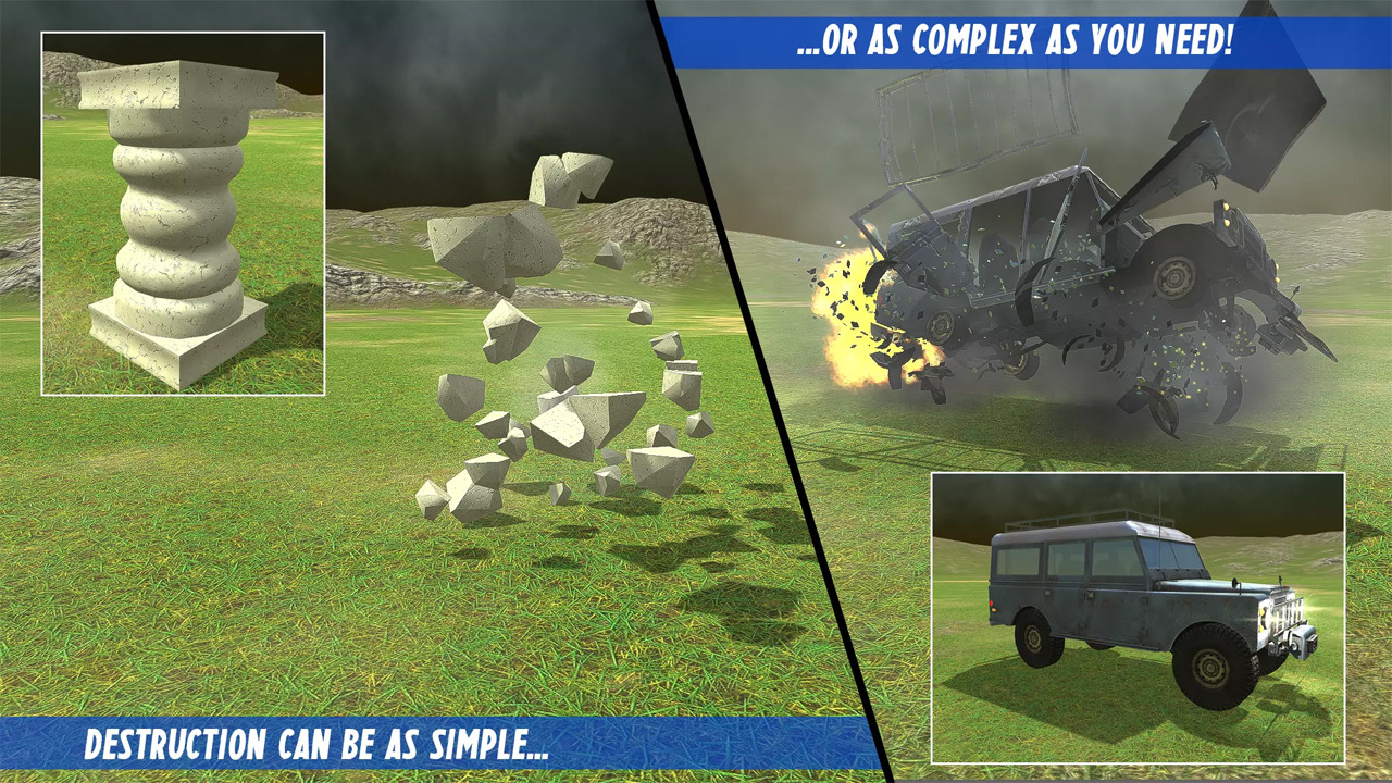 DestroyIt - Sistema de Destruição - Pacote Unity Asset Store.